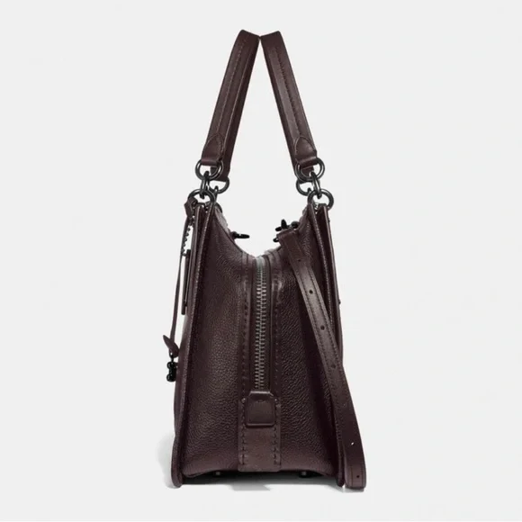 Coach Dreamer Dark Purple Satchel - Picture 9 of 11